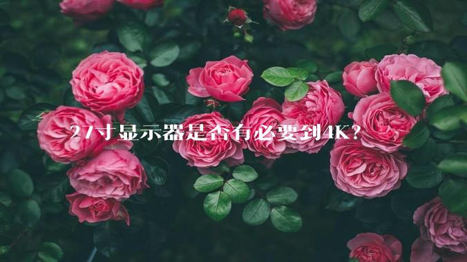 27寸显示器是否有必要到4K？