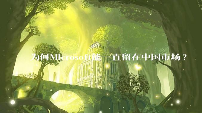 为何Microsoft能一直留在中国市场?